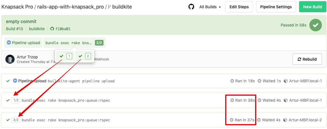 Buildkite parallel RSpec agents